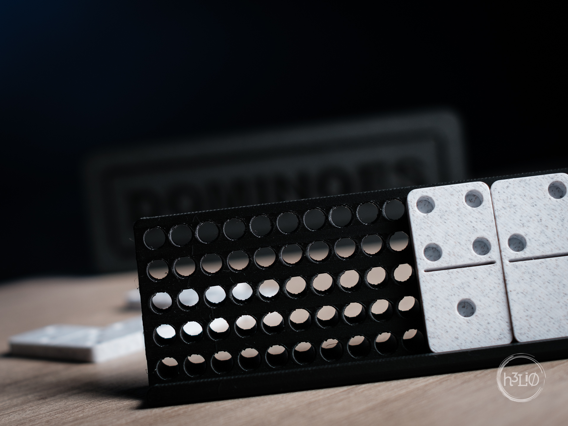 3D Printed Domino Set with Holder & Case – Premium Modern Design