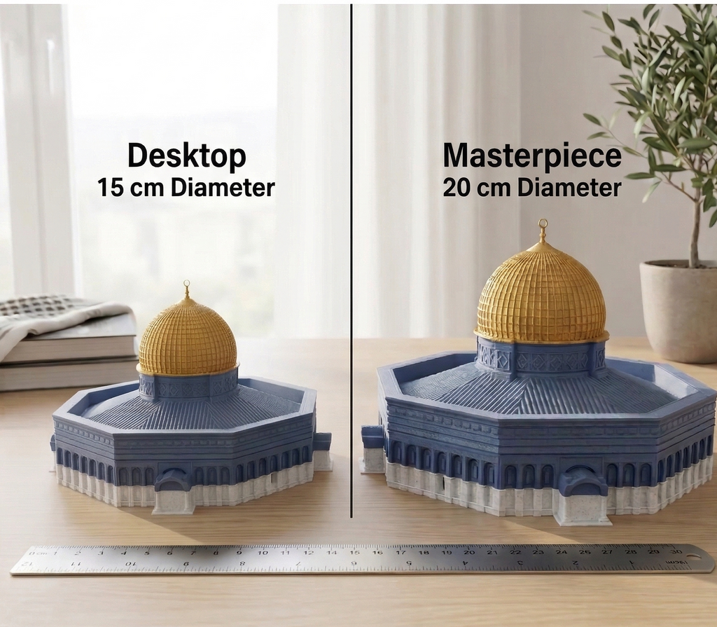 The Dome of the Rock Architectural Model - A Landmark of Heritage on Your Desk