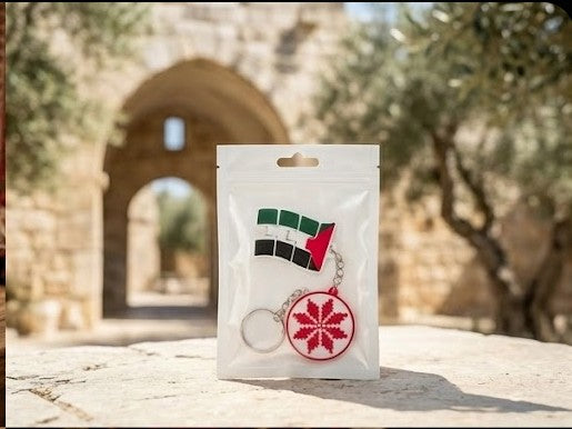 Heritage in Hand | 3D-Printed Palestinian Tatreez & Flag Keychain