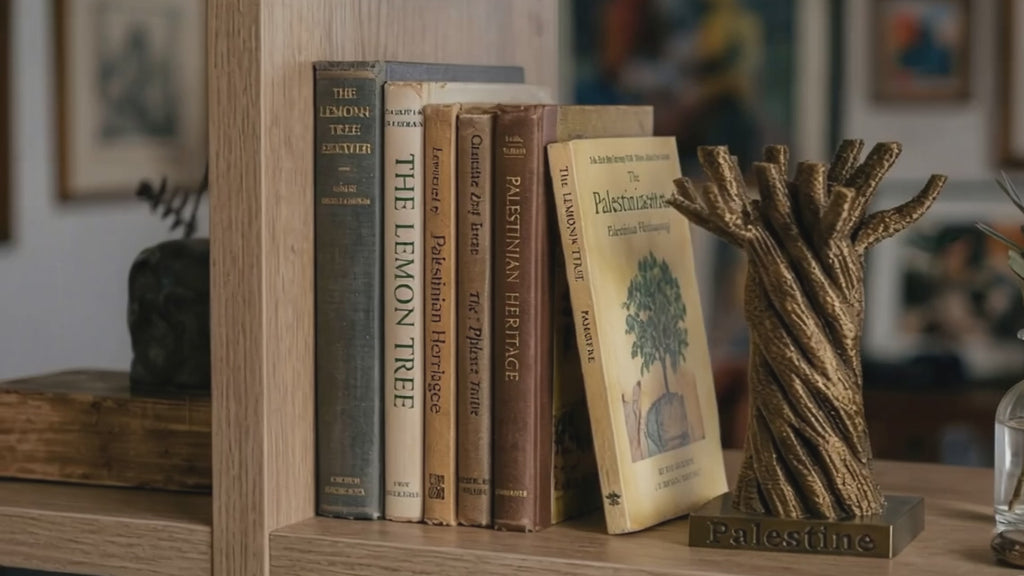 "Roots of Resilience" – Palestine Olive Tree Headset Stand & Decor