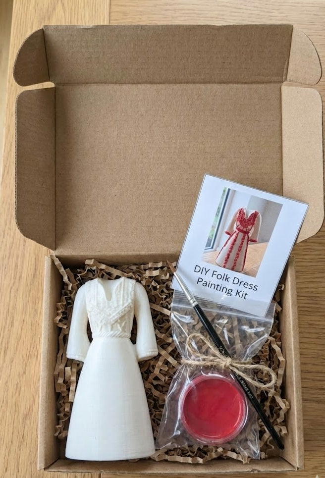 "Heritage in Harmony" – Palestinian Thobe Figurine Kit – Paint Your Own Heritage