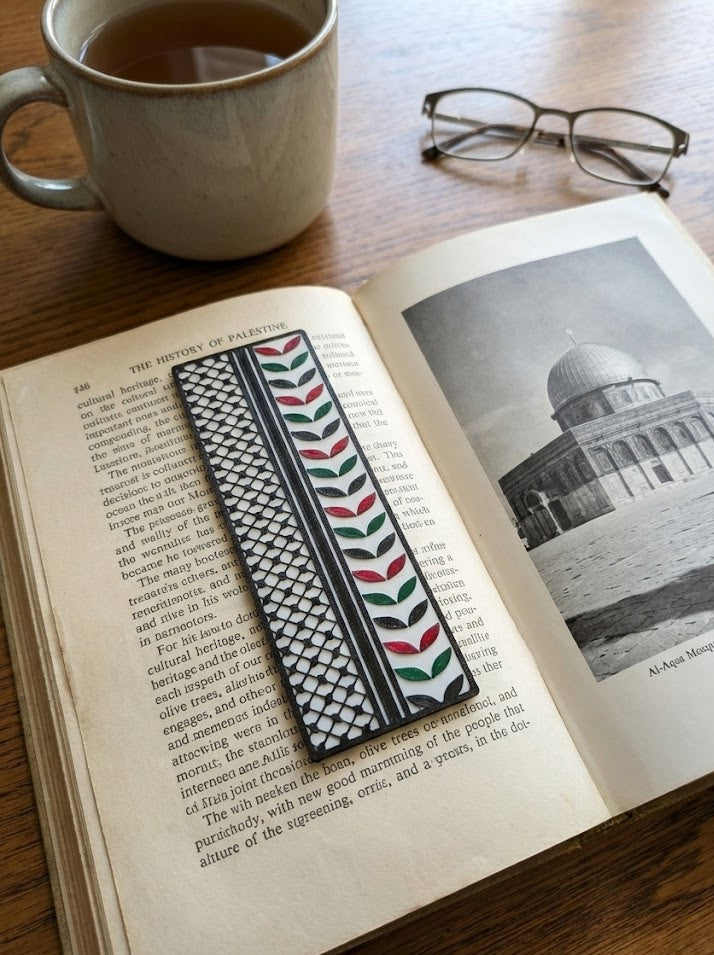Heritage in Pages | 3D-Printed Palestinian Tatreez & Keffiyeh Bookmark [2 pieces]