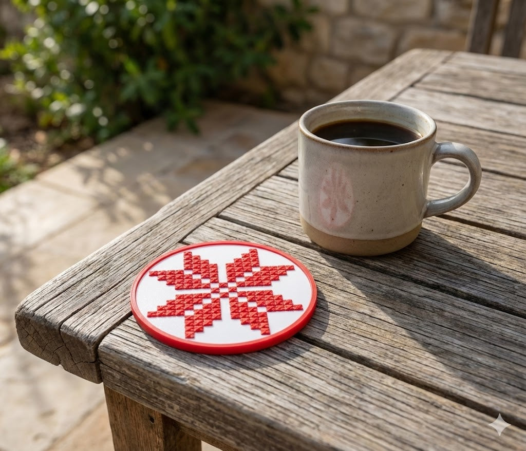 The Heritage Star Coaster [6 pieces with holder] - Culture in Every Sip