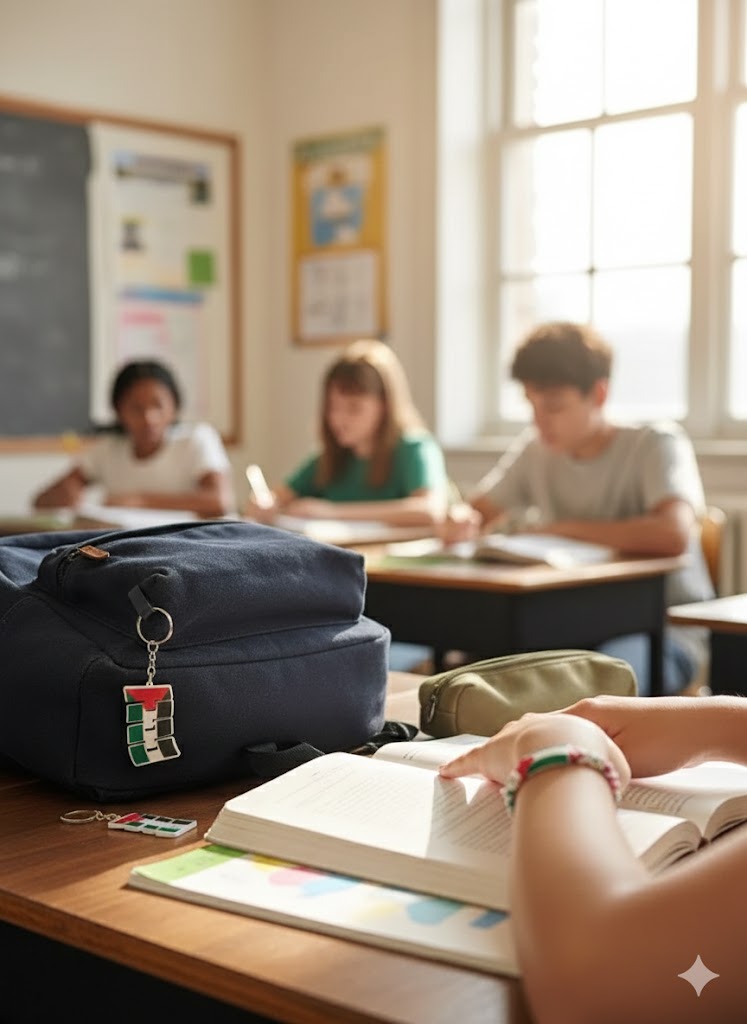 Heritage in Hand | 3D-Printed Palestinian Tatreez & Flag Keychain